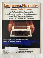 COMPUTERS ELECTRONICS MAGAZINE-May 1983-Radio Shack TRS-80 Model 100 Computer