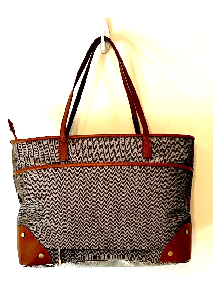 Bolso de Mano Hartmann Herringbone Luxe Terracota Bolso de Viaje de Hombro NUEVO Foto 3 de 4