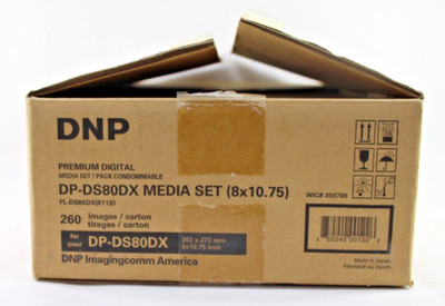 Genuine DNP DP-DS80DX Premium DigitalMedia Set/Pack Consumable (8x10.75)