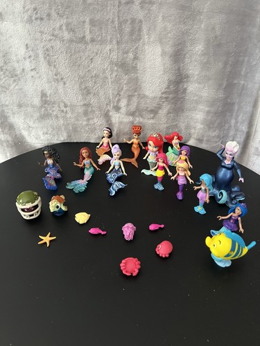 Disney Little Mermaid Toy Lot Ariel Ursula Flounder Princess Mermaids 23 Pc