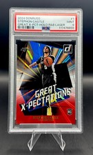 2024 Panini Donruss Great X-Pct Stephon Castle Holo Red & Blue Laser /15 PSA 9