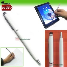 2in1 WHITE Touch Screen Stylus Writing Ink Pen for iPhone iPad Note II S3 Kindle