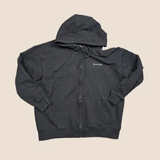 Snow Peak SP Logo Zip Up Hoodie Black White Men's Size Medium Gorpcore Outdoors