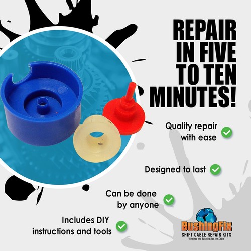 BushingFix UP1Kit Transmission Shift Cable Bushing Repair Kit, Shifter Cable ... - Picture 3 of 9