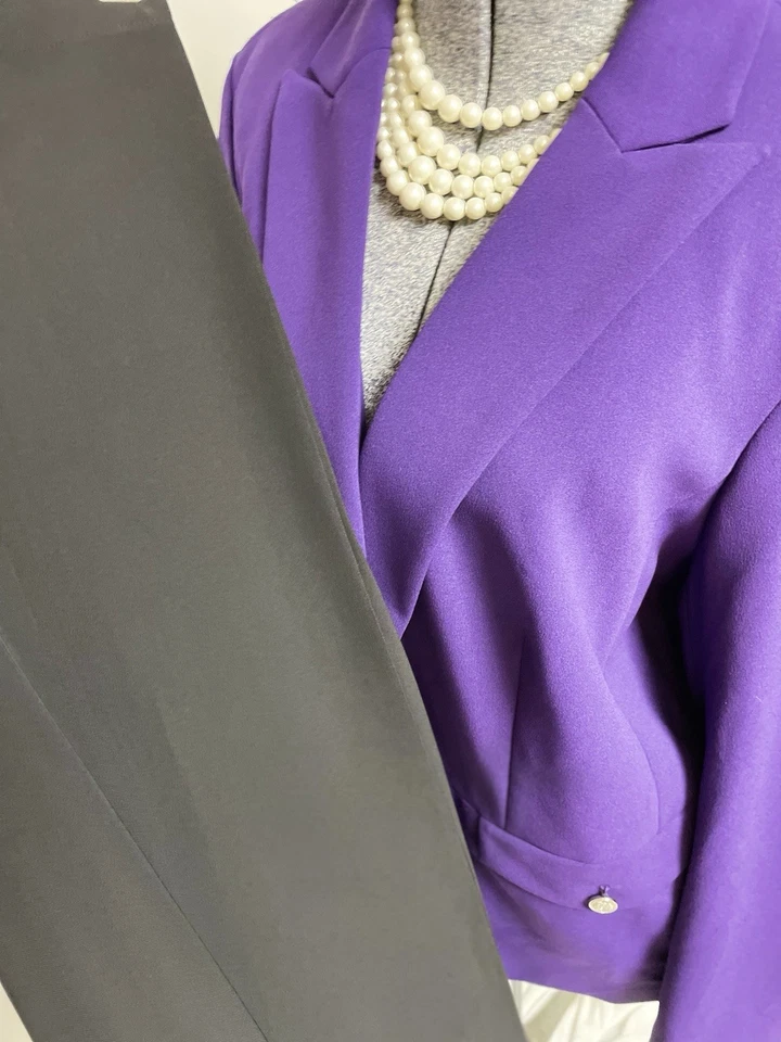 NUEVO Traje Pantalón Calvin Klein Talla 18W Conjunto de Dos Piezas Bolsillos Elásticos en la Cintura Foto 4 de 4