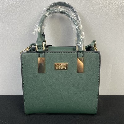Badgley Mischka New York Crossbody Handle Strap Emerald Green Purse Handbag
