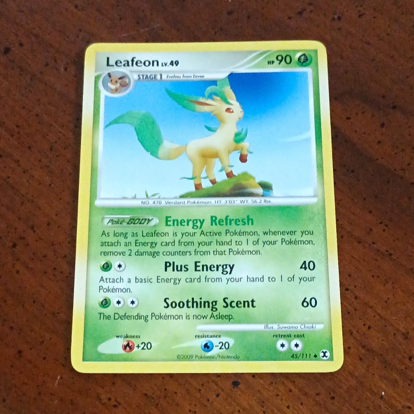 The Pokémon Company Leafeon 45/111 Rising Rivals Regular Uncommon Pokémon TCG EN