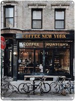 Blechschild 40X30 Cm Coffee New York Kaffee Deko Geschenk Metall Schild