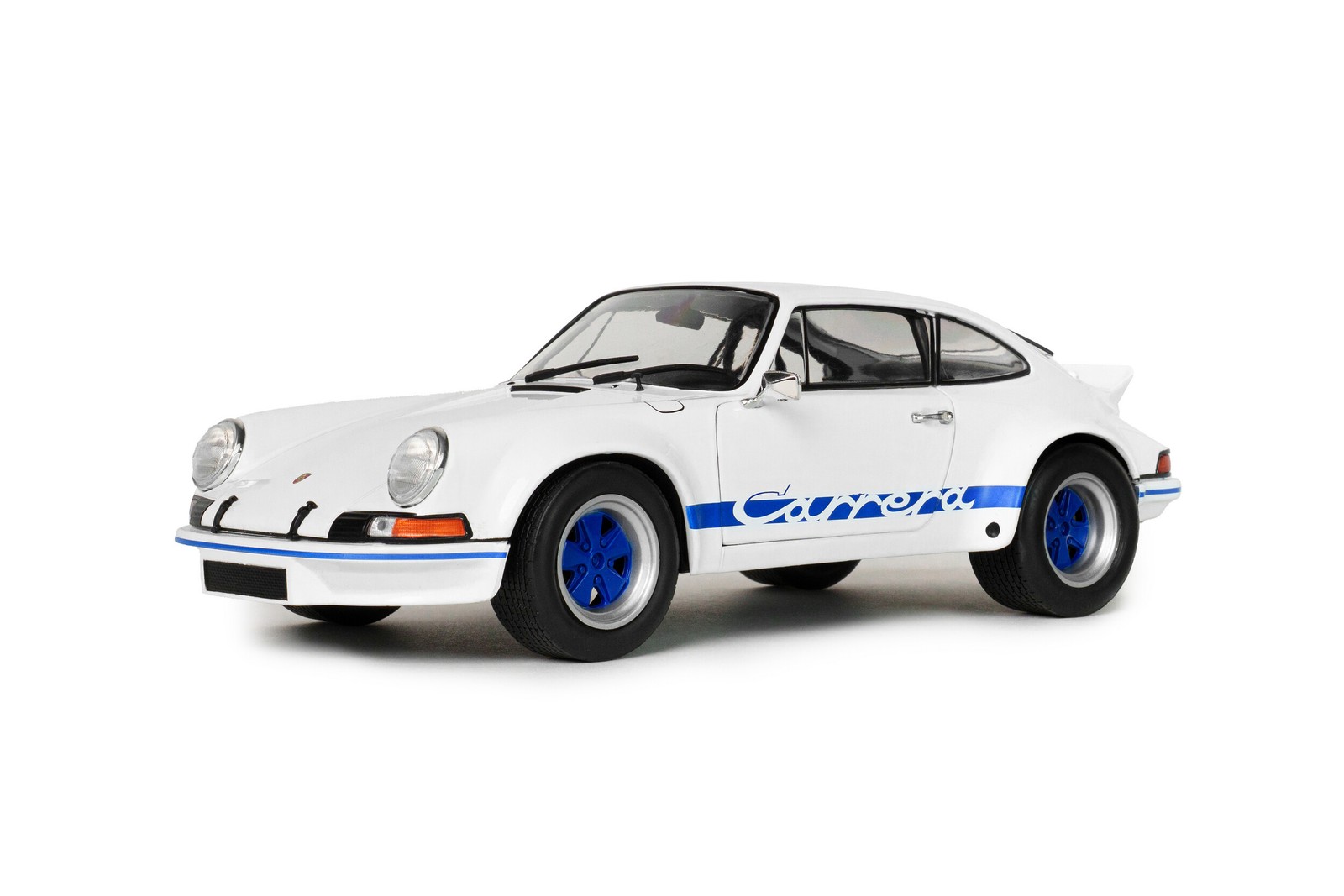SOLIDO S1801119 1:18 Porsche 911 RSR, White / Blue Carrera Stripes, 1973