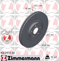 1X Zimmermann Bremsscheibe Coat Z 150.2977.20 FüR Bmw X1 F48 X2 F39 1Er F40 2Er
