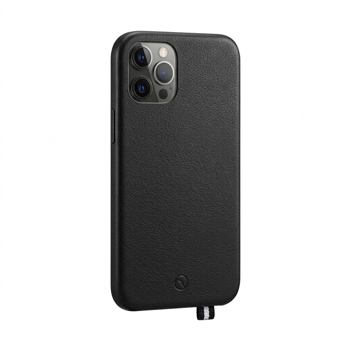 Funda iPhone 12 Artefakt étui cuir Elysée noir, coque de protection haut de gamme pour mobile Apple
