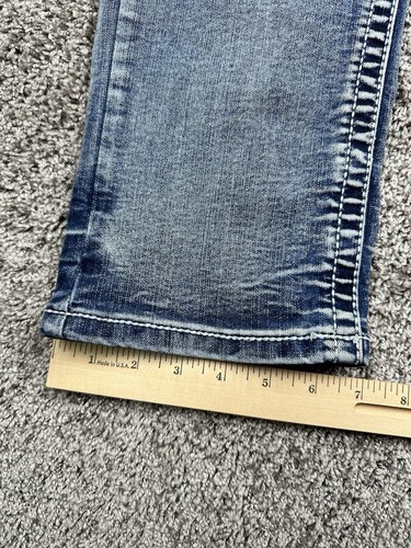 True Luck Jeans Men's 34X30 Straight Western Cowboy Wash Out Blue Denim - Picture 10 of 12