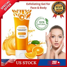 Orange Enzymes Exfoliating Gel, Organic Face and Body Exfoliating Scrub Gel. NEW