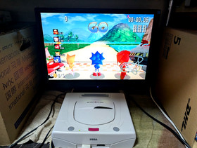 Sega Saturn White Console Enjoy 3 Shiro Disk Nights Box Manual