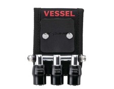 VESSEL Quick Catcher Triple Holder with Magnet Black QB-10MB3K