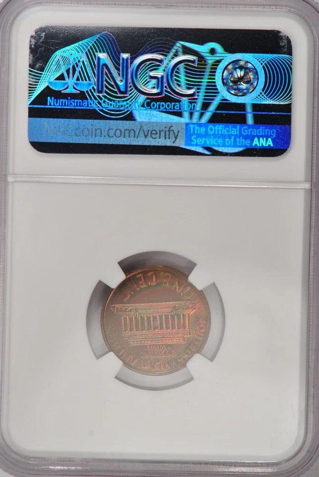 1964 TONED Lincoln Memorial Cent Proof NGC PF 65 BN PR65BN Rainbow Toning 1C - Image 3 of 3