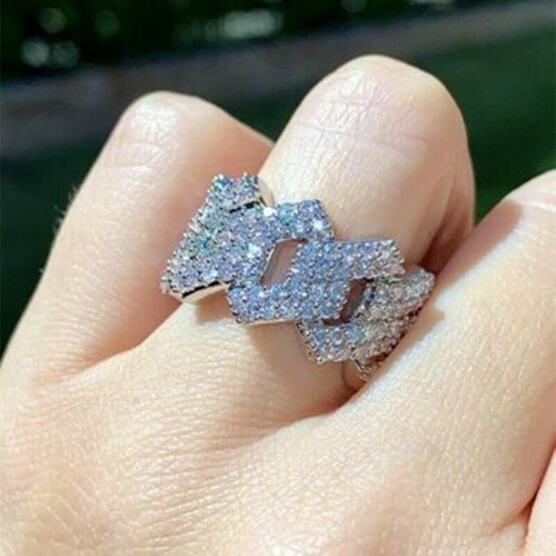 Fashion 925 Silver Plated,Gold Plated Ring Cubic Zircon Women Jewelry Sz 6-10 - Picture 24 of 34
