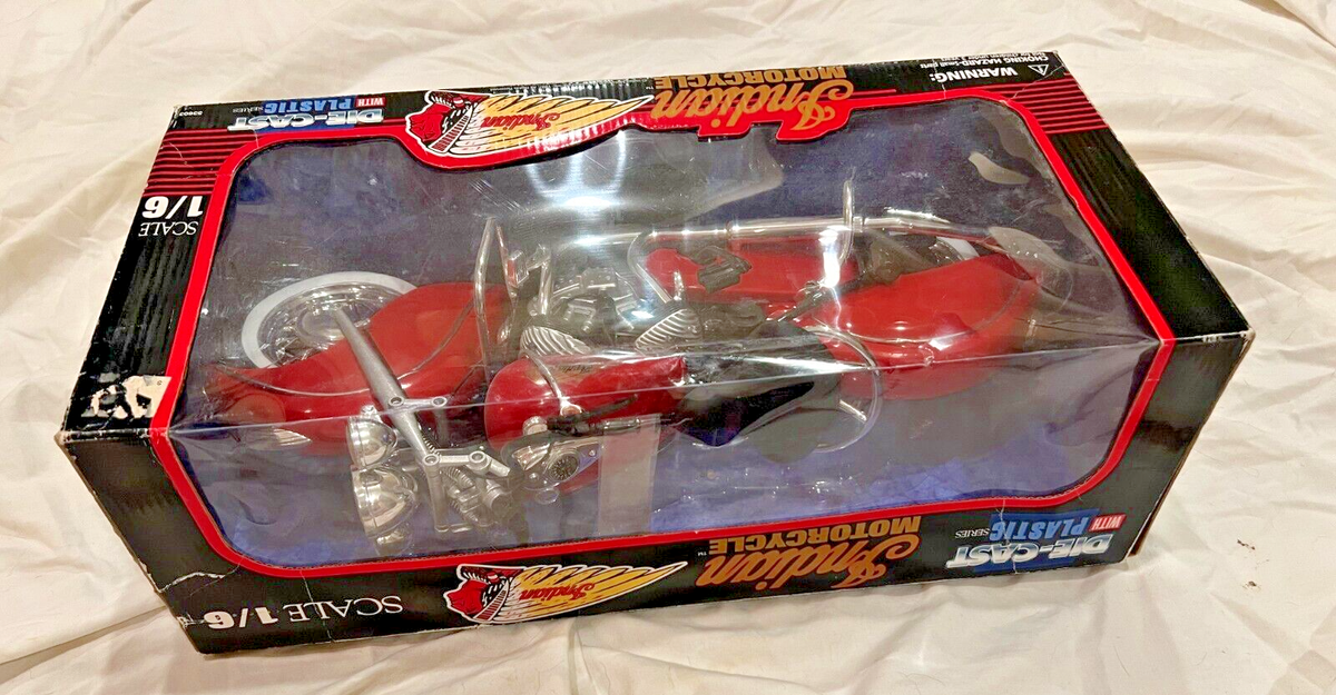 Indian Motorcycle 1/6 Scale Red Die Cast Toy Metal Model