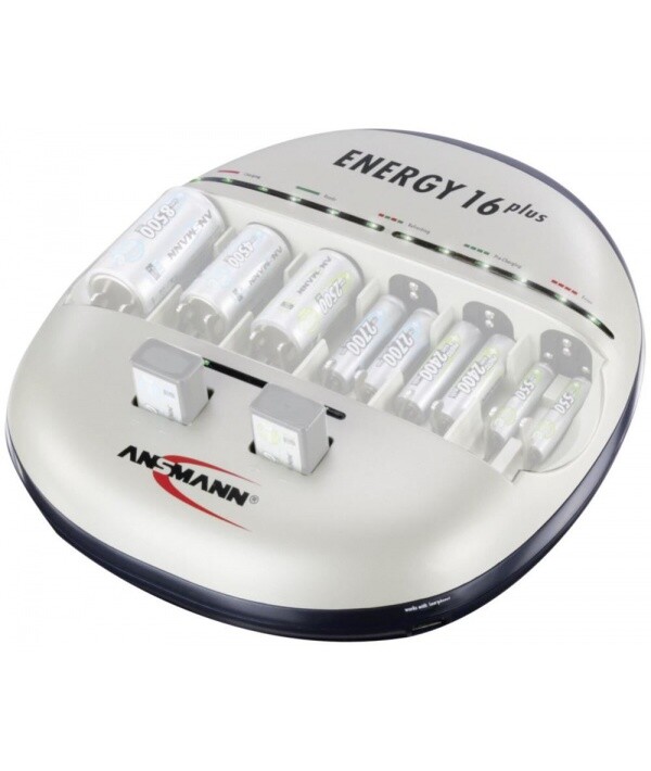 Chargeur universel NiCd NiMh Energy 16 Ansmann station de recharge AA AAA 9V