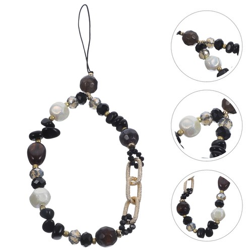 2 Pack Farbenfrohe Perlenmobilkette Fräulein Telefon Handgelenk Lanyard - Zdjęcie 2 z 12