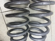 QA1 10 Inch Tapered Coil Springs Unknown Spring Rate Silver  Pair USED