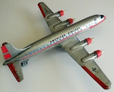 VINTAGE TIN TOY AIRPLANE AMERICAN AIRLINES AA N 5071 JAPAN DAIYA 1950s