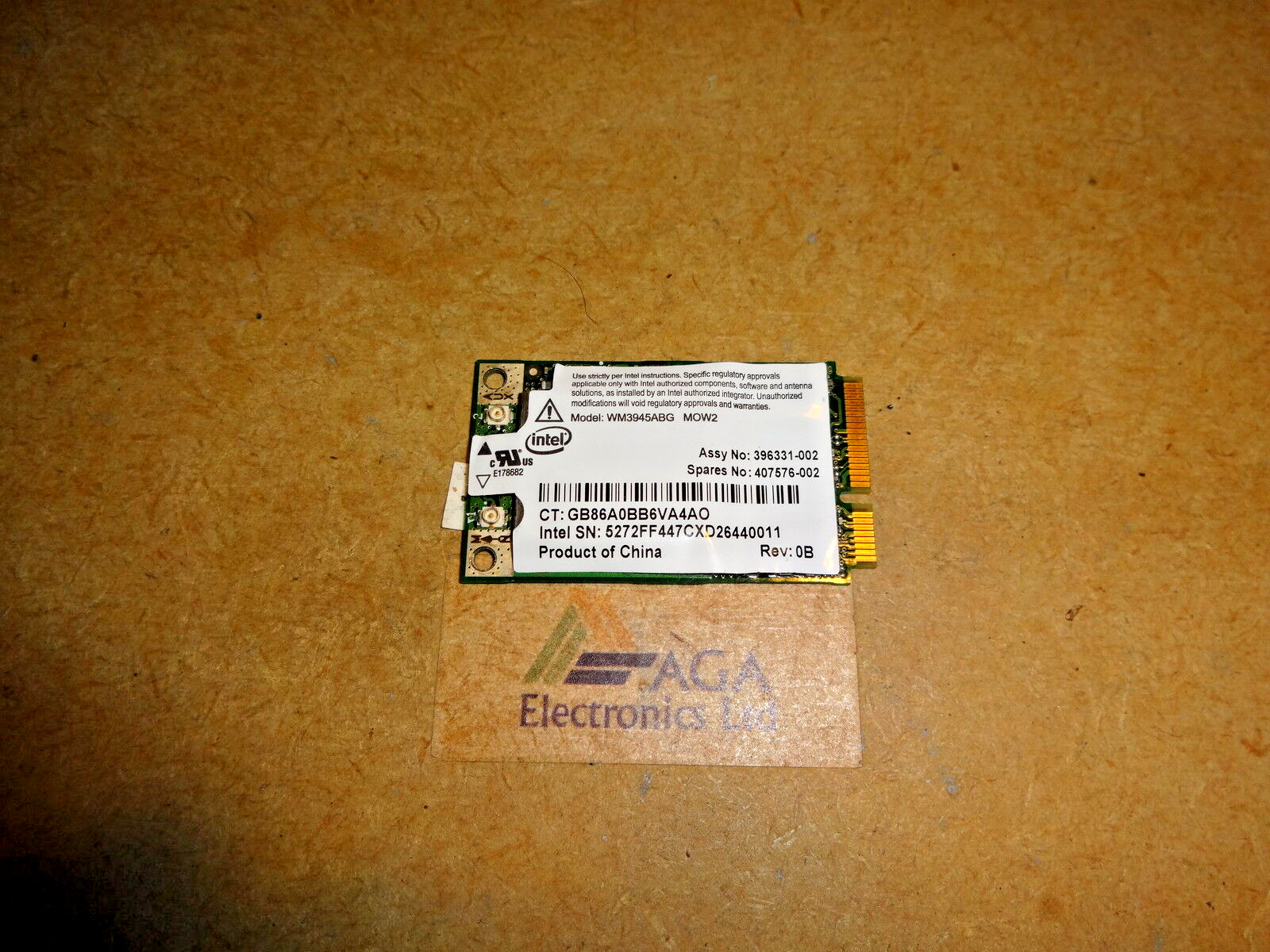 HP Compaq 6710b, 6510b, 6910p, NX7400, NX7300, NX6320 Laptop Wireless WiFi Card