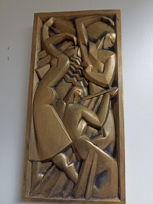 Bas-relief Art Déco – L'orchestre D'après Les Frères Martel – 9x18cm – Doré