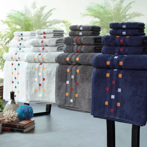 Bath Towels Sets, Soft Bathroom Towels, 550 GSM Combed Cotton, Lint Resistant