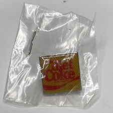 Vintage Taste Diet Coke Lapel Pin Coca-Cola Soda Advertising Push Back 3/4” NOS