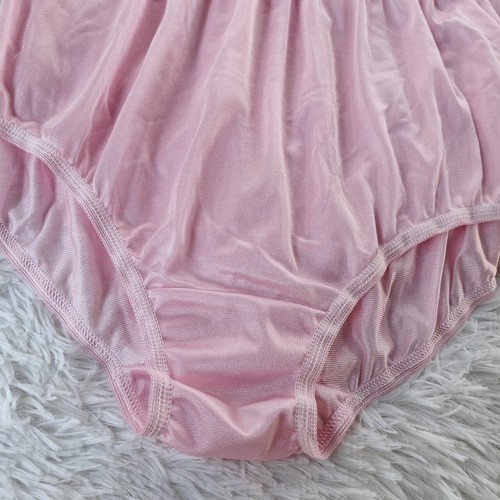 6pc Pink Nylon Plus Underwear Granny Panties Silky Light Soft High Waist 44"-50" - Picture 3 of 7