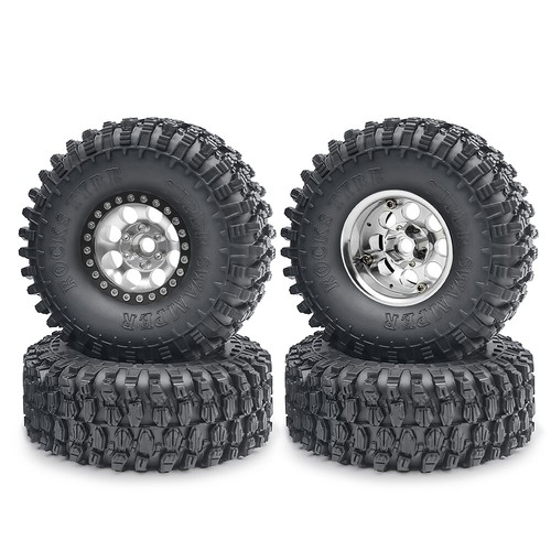 4x 1.9 RC Auto Räder Beadlock Felgen Reifen Set für 1/10 RC Axial SCX10 90046 TRX4 - Bild 93 von 144