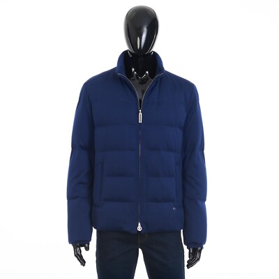 STEFANO RICCI 9100$ Down Jacket - Blue Alpha Yarn Cashmere | eBay