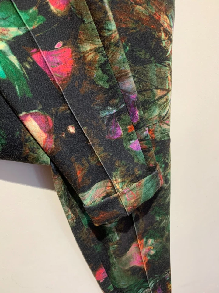 Ted Baker Olivie trousers Size 3 UK 12 VGC slim floral pattern print stretch - Image 4 of 4