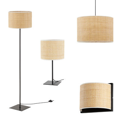 KHG Rattan Lampen, Leuchten in Boho Stil, E27 Fassung ohne Leuchtmittel