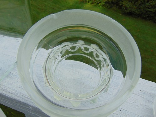 2 Antique DAKOTA Clear Glass Apothecary Jar Canisters Ground Tops 9.5 & 6.5 in A - Picture 6 of 12