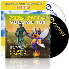 2 x Karaoke CD+G Discs SF101 and SF079 Sunfly Hits 30 CDG Tracks Seventies 70s 