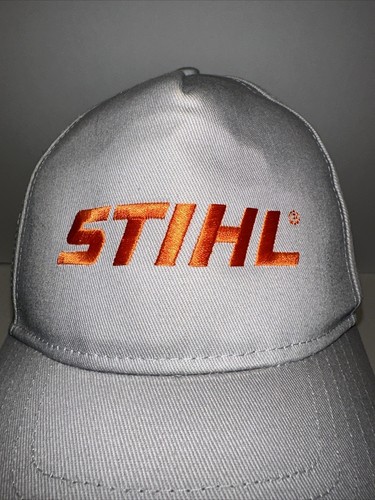 STIHL Orange on Light Gray Hat Cap Hook Loop STIHL Outfitters Apparel Official - Picture 3 of 12