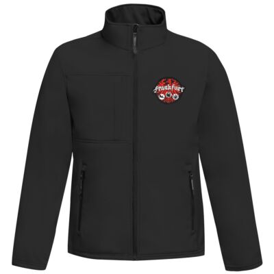 Softshell Jacke Frankfurt Redlight FFM Fans wind und wasserdicht Größe S bis 4XL