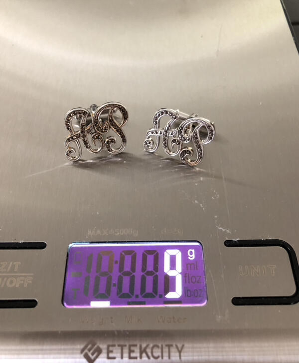 Vintage Monogrammed Initials AP 925 Solid BK Ster… - image 3