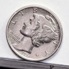 1924-S Mercury Dime - AU Details, Environmental Damage (#53542-L)