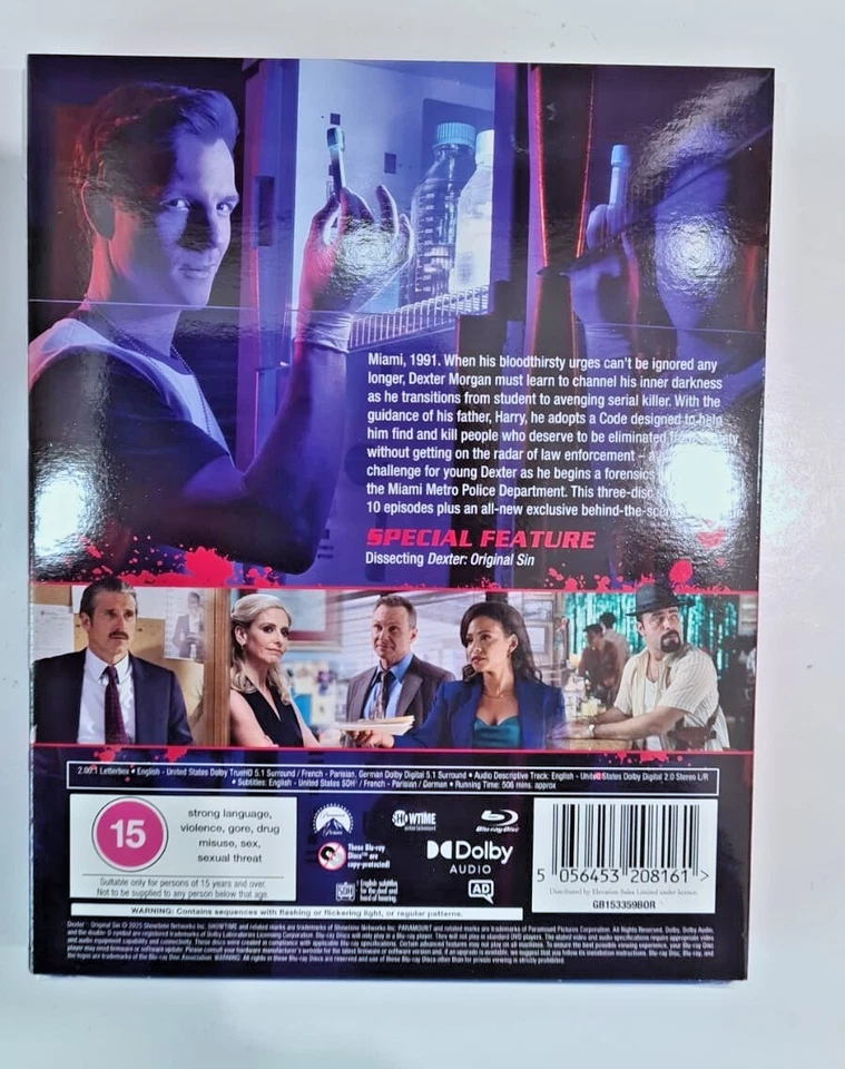 BLU-RAY DEXTER ORIGINAL SIN BRAND NEW SEALED UK STOCK - Image 2 of 2