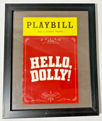 HELLO DOLLY!, PLAYBILL, NOVEMBER 2017, SAM SHUBERT THEATRE Picture Front Framed