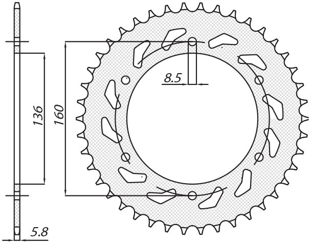 Pignon arrière JTR5.47 anti-usure 47 dents pour éliminer les sauts de chaîne sur BMW F650