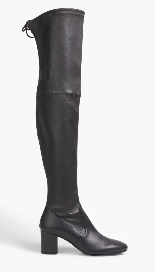 NOVO $985 Stuart Weitzman Genna 60 City OTC Preto Couro Elástico Botas Hi 39.5/9 - Imagem 4 de 4