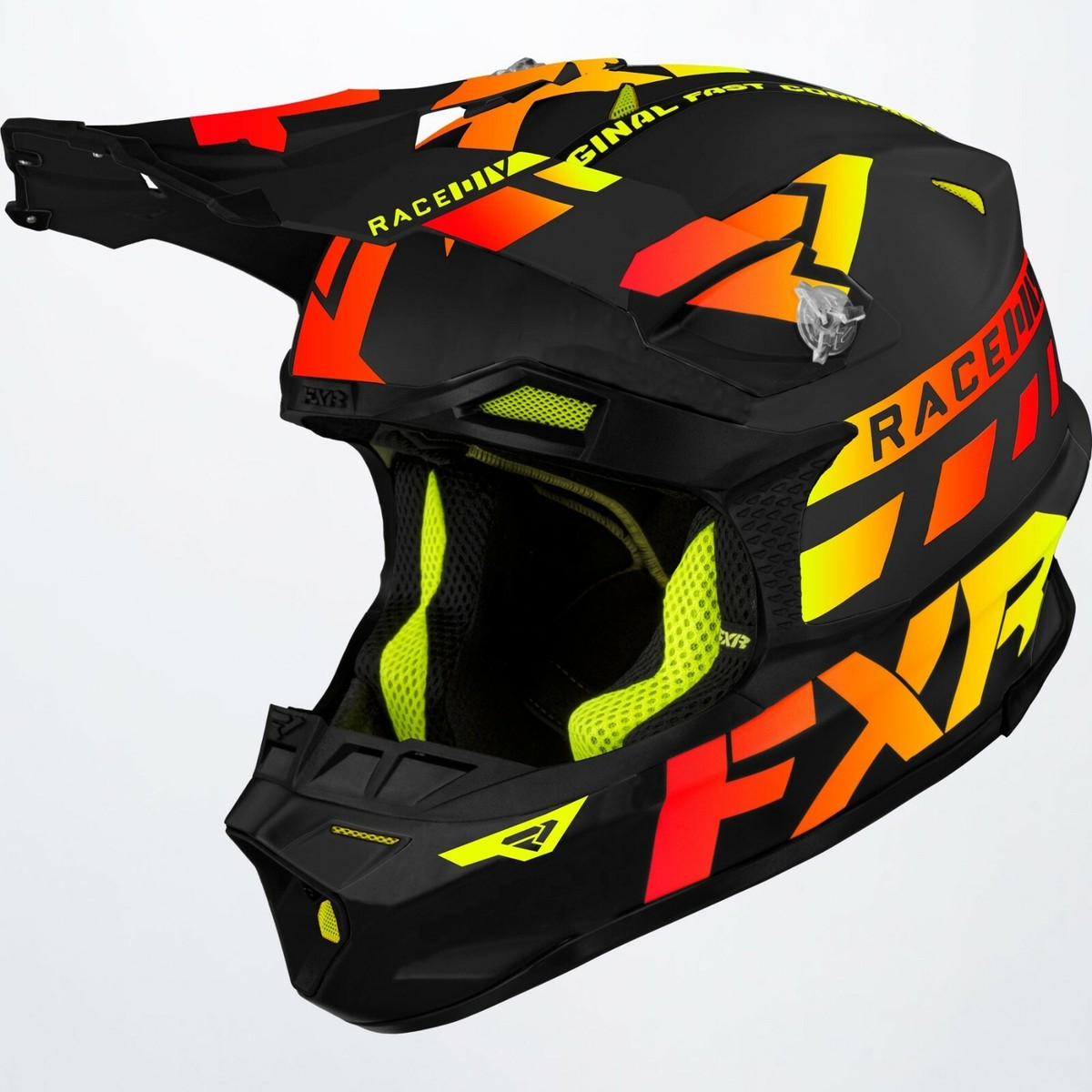 FXR Snowmobile Helmet, Blade Race Black Inferno Edition, Lightweight,  Medium