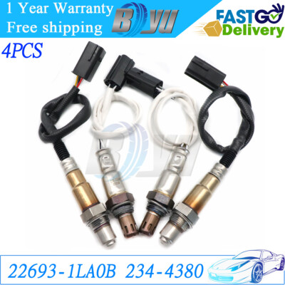 Set 4pcs O2 Oxygen Sensor 22693-1LA0B 234-4380 For 2011-2013 INFINITI M56 5.6L