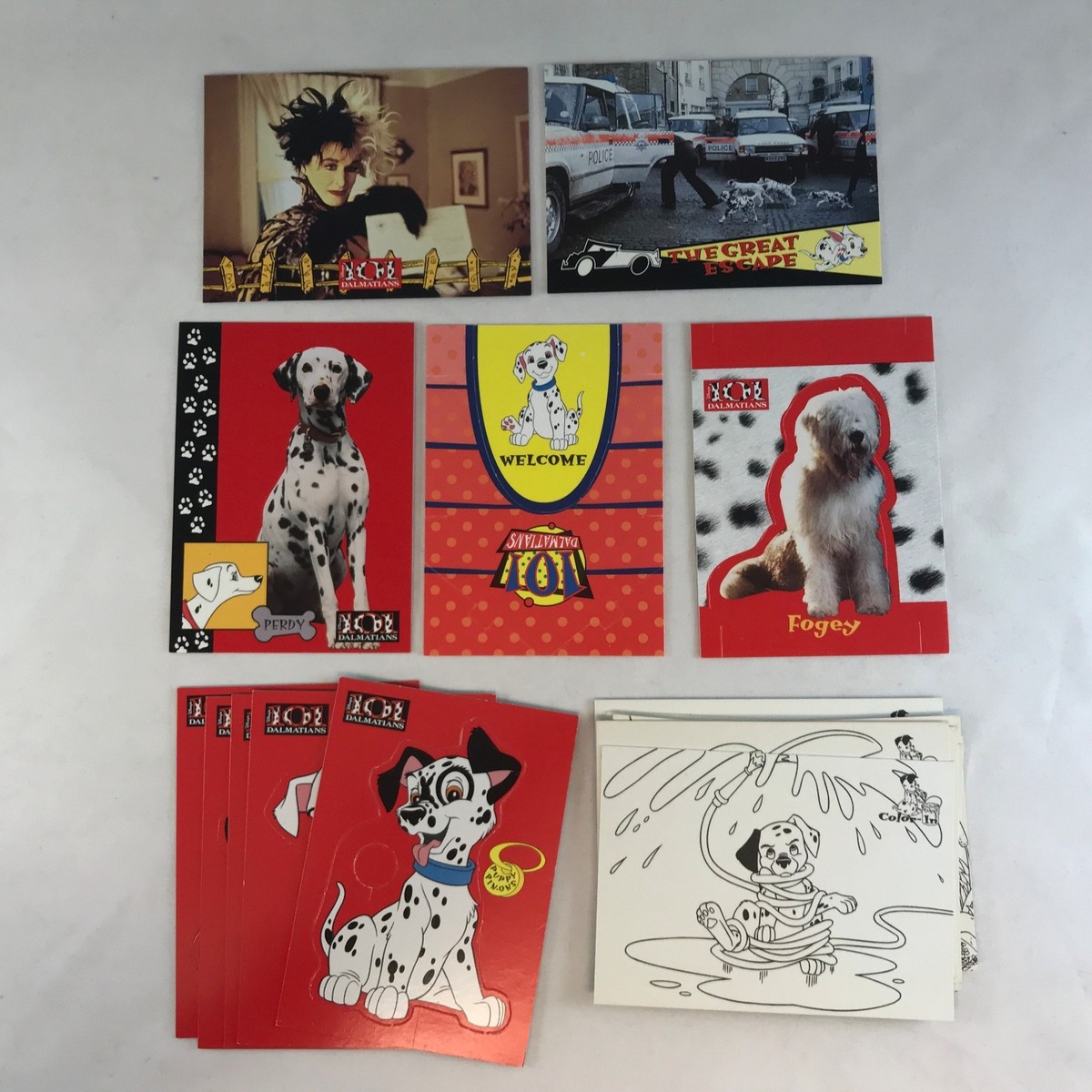 DISNEY'S 101 DALMATIANS Live-Action Movie Complete Card Set w