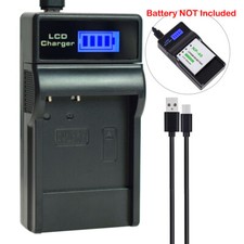 LCD Battery Charger For Casio Exilim EX-FC100 EX-FC150 EX-FC160S EX-Z30 EX-Z40