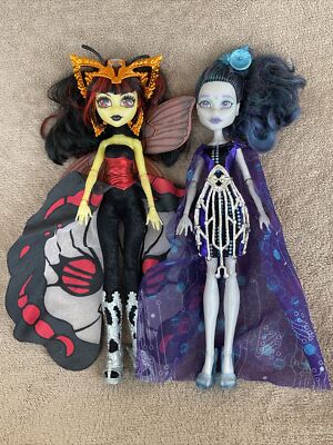 Monster High Boo York Elle Eedee Luna Mothews Doll Set Bundle